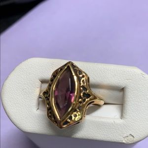 14 KT GE ESPO Amethyst ring